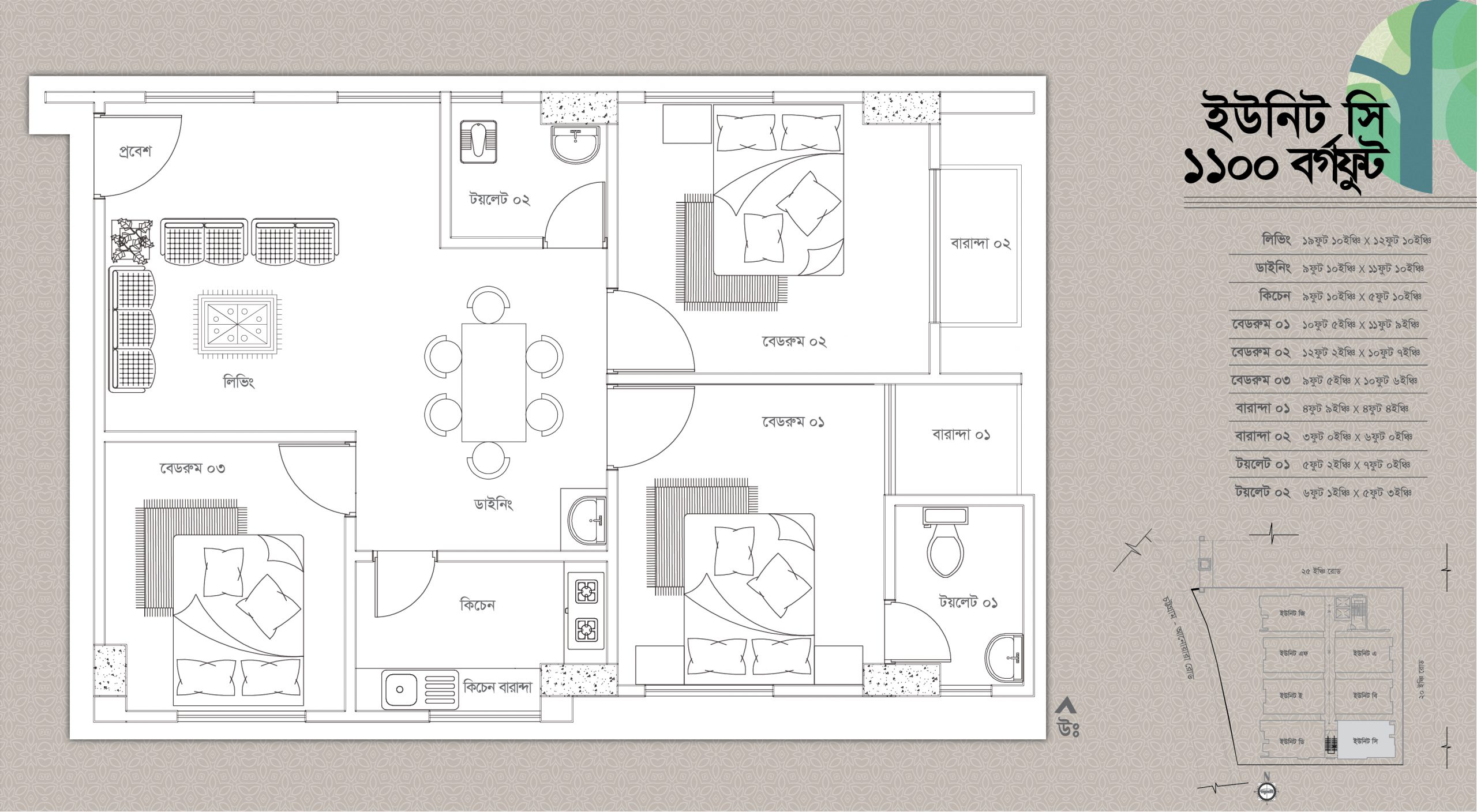 Anindya Archade Unit C Floor Plan